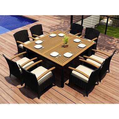 Beachcrest Home Laramie 8 Person Square Outdoor Dining Set with